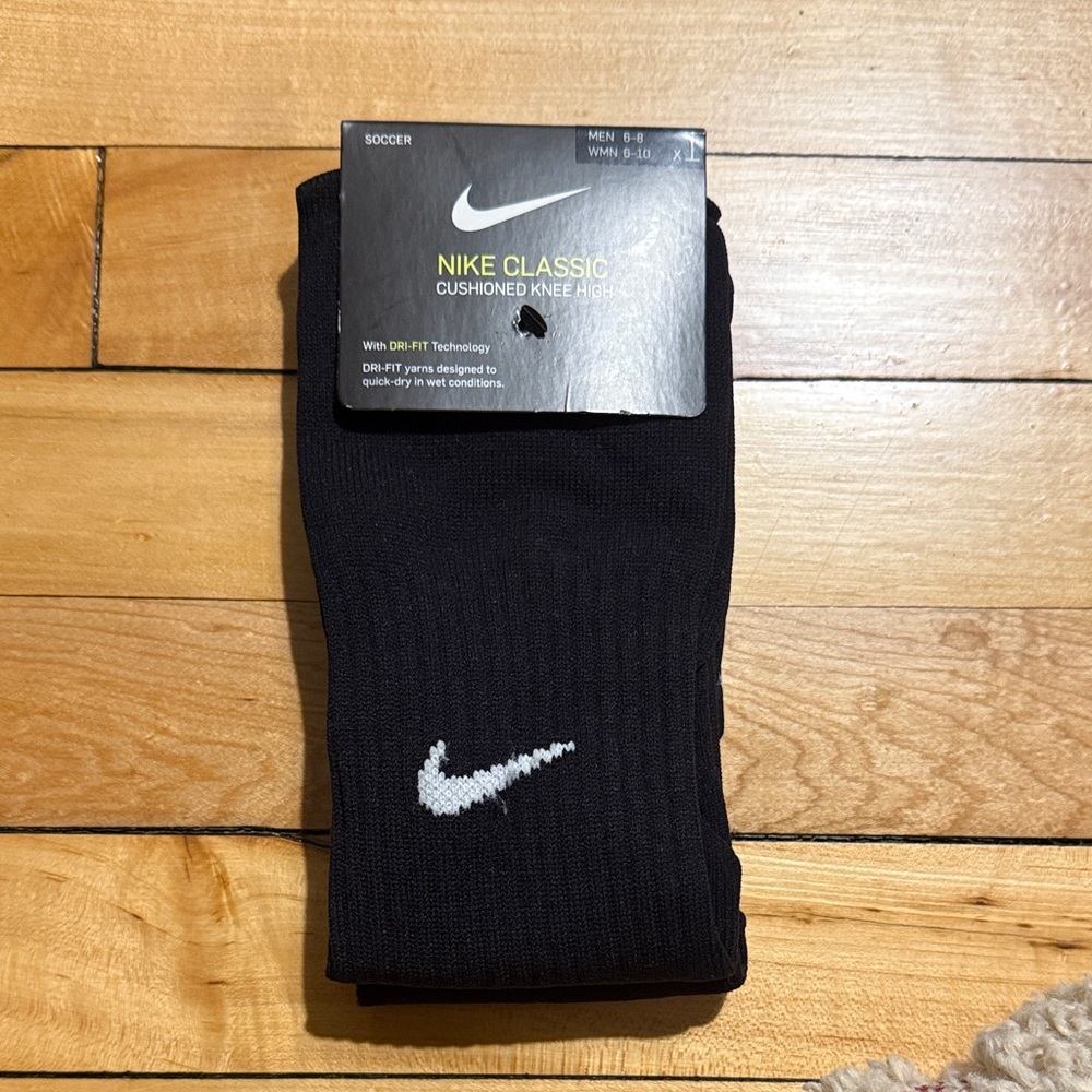 Nike Black Cushioned Soccer Socks
